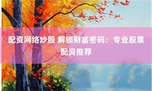 配资网络炒股 解锁财富密码：专业股票配资推荐
